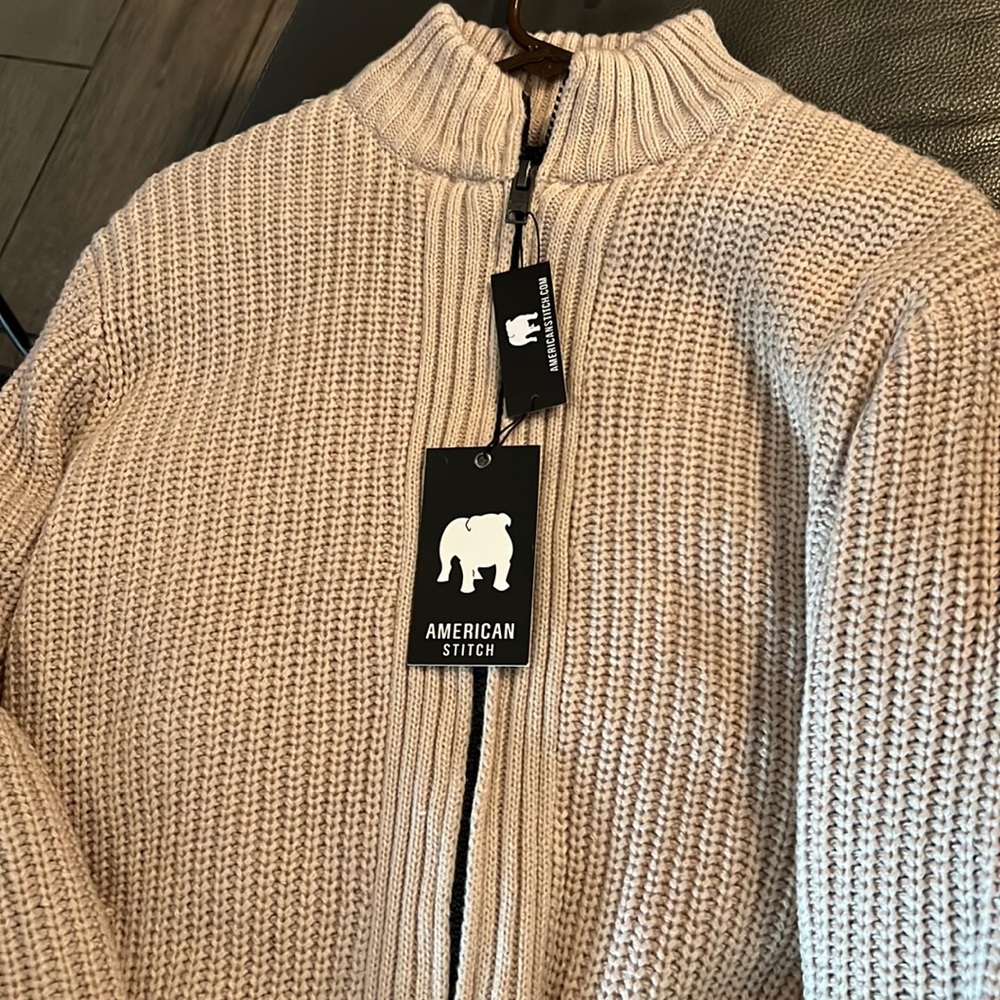 American Stitch zip up sweater brand new